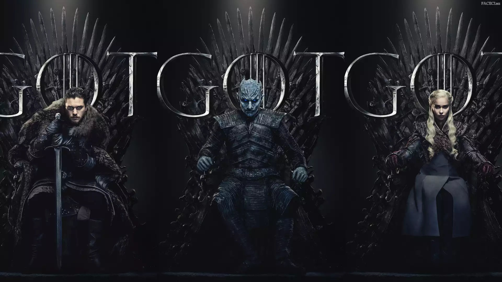 Aktor, Emilia Clarke, Nocny Król, Aktorka, Serial, Gra o Tron, Daenerys Targaryen, Jon Snow, Game of Thrones, Kit Harington