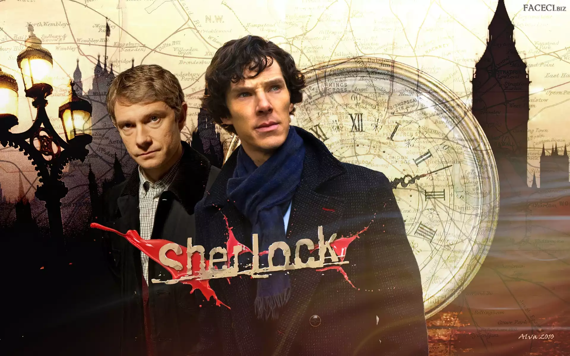 Benedict Cumberbatch, Martin Freeman, Londyn, Serial, Sherlock
